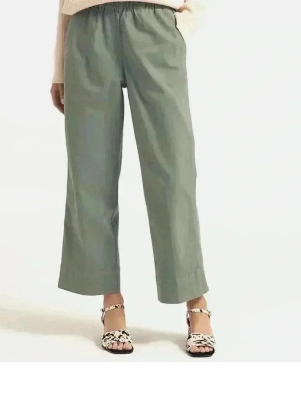 J. Crew Wide-Leg Pants in Sage